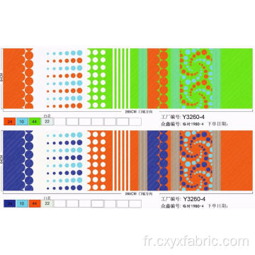 tissu imprimé pigmenté circulaire en polyester